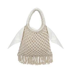 MERLETTE Maris Fringe Bag In Ivory